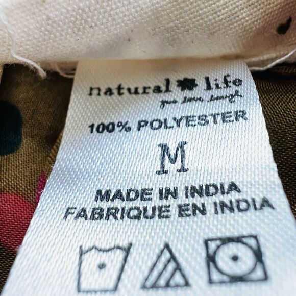 Live Happy by Natural Life Colorful Boho Hippie Festival Lightweight Blouse -Med - Picture 8 of 8